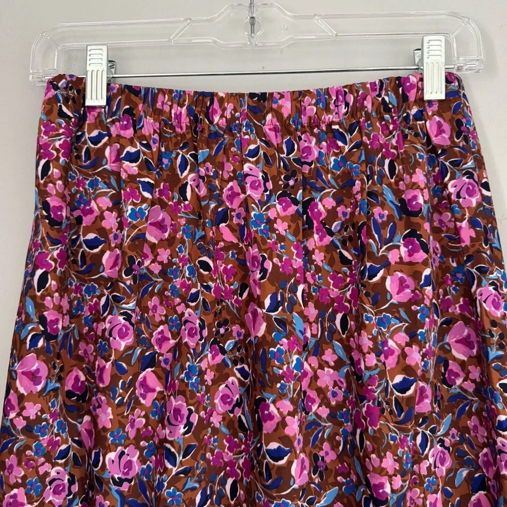 J.Crew Slip Skirt in Warm Chicory Pressed Dahlia NWT